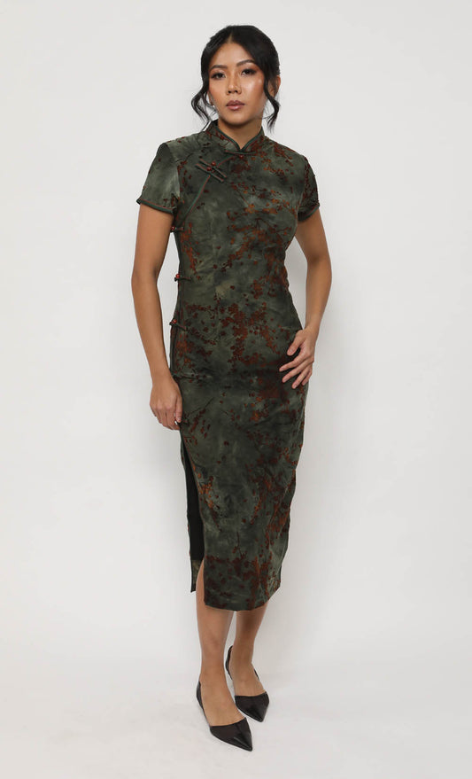 BLOSSOM SILK-BLEND CHEONGSAM