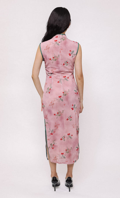 HAWTHORN HOUR SWISS-MESH CHEONGSAM