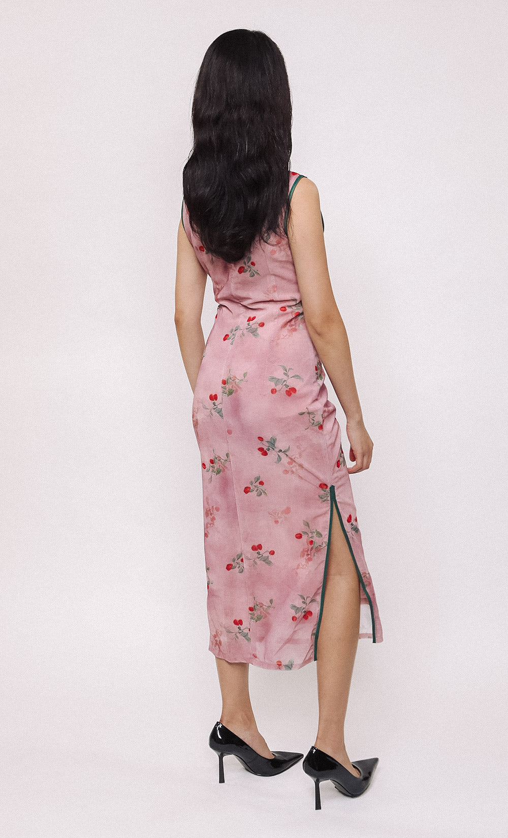 HAWTHORN HOUR SWISS-MESH CHEONGSAM