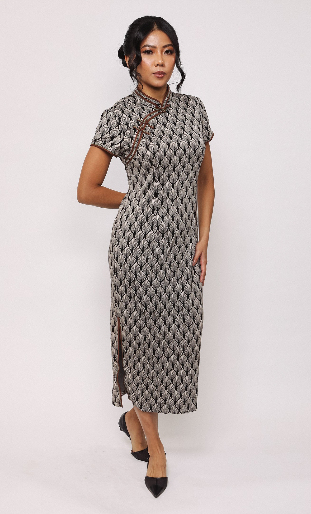RIPPLE FAN MODAL-BLEND CHEONGSAM